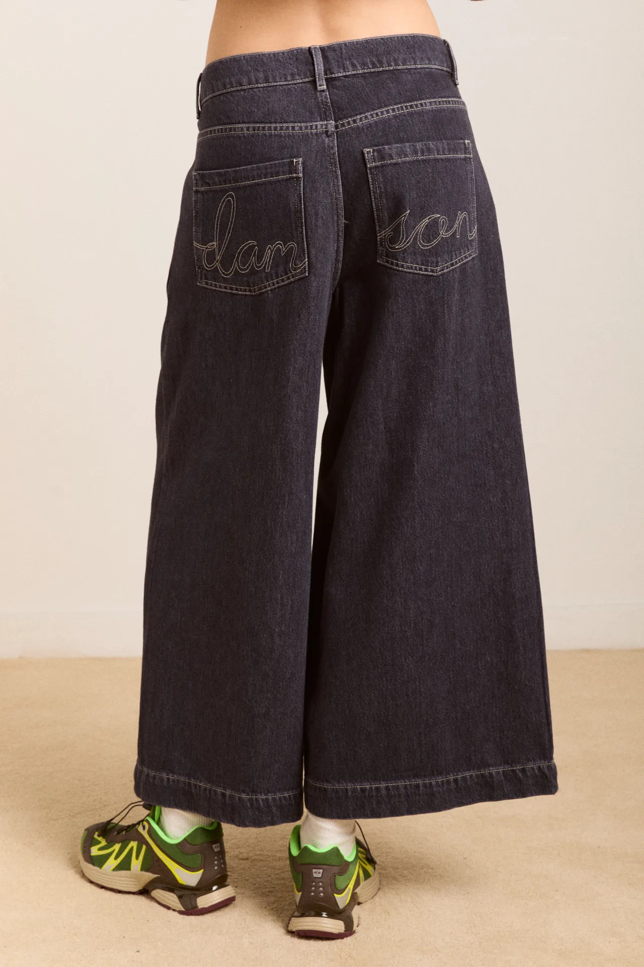soft denim pleated marj culottes sold by Damson Madder product image thumbnail 2