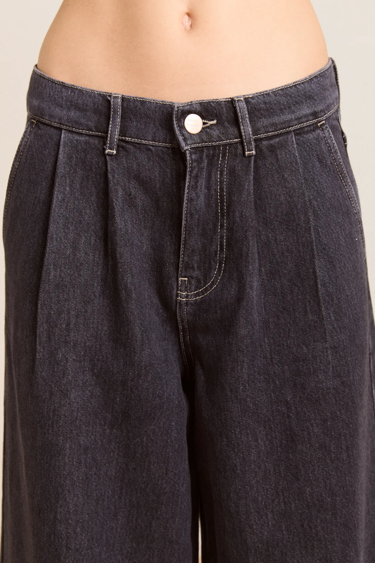 soft denim pleated marj culottes sold by Damson Madder product image thumbnail 5