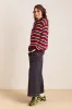soft denim pleated marj culottes sold by Damson Madder