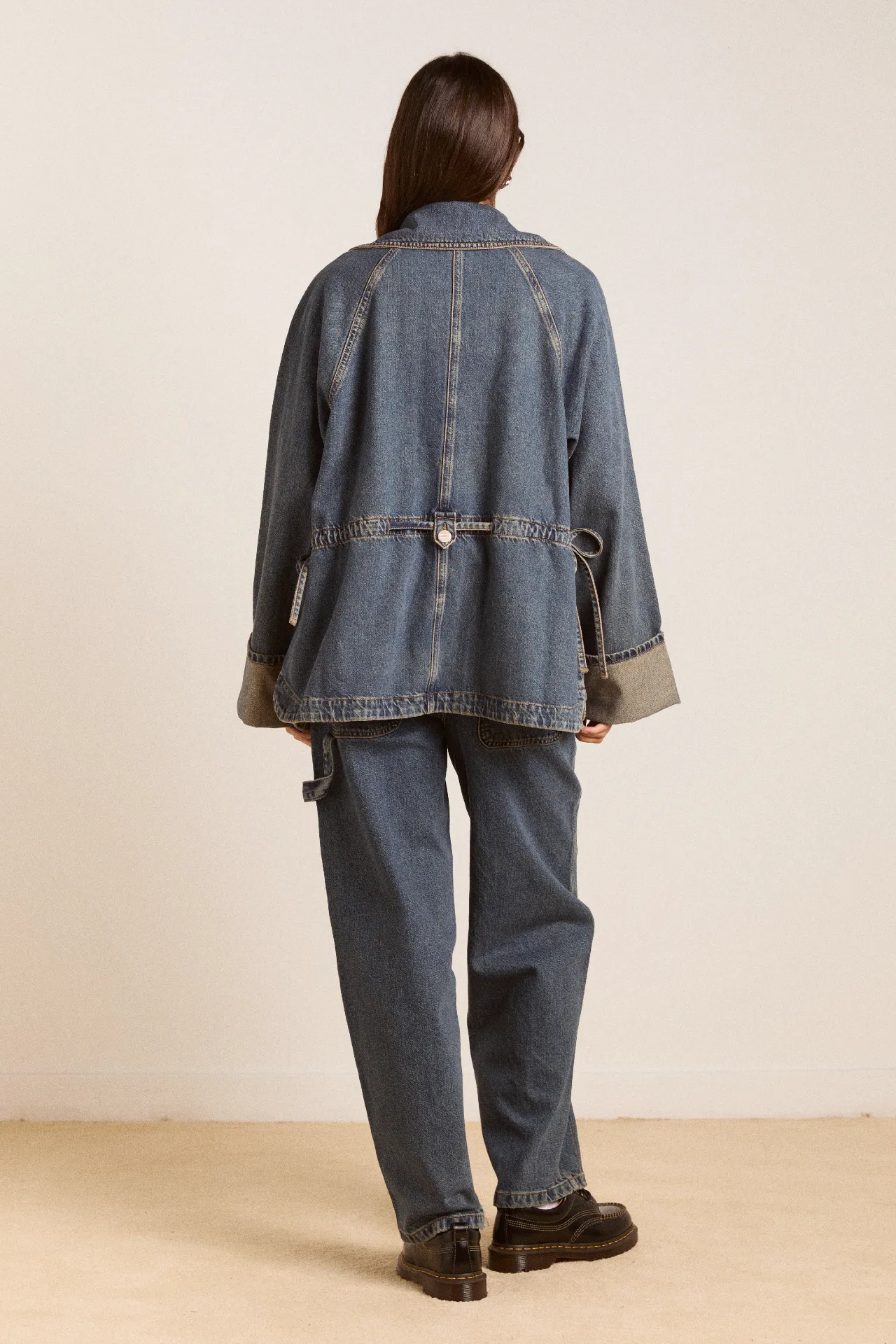 emilie workwear jacket - vintage wash sold by Damson Madder product image thumbnail 3