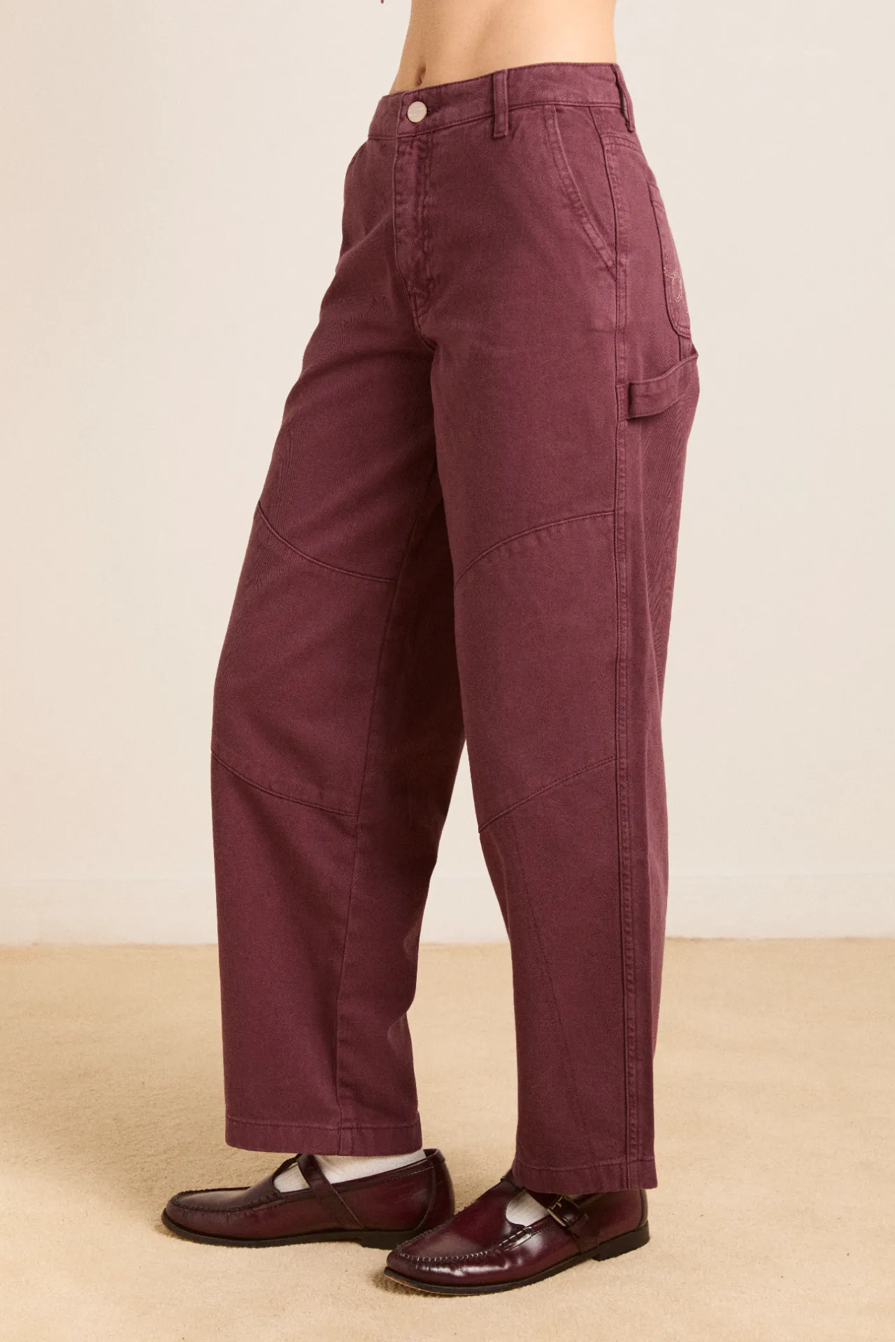 drew jeans - burgundy sold by Damson Madder product image thumbnail 5