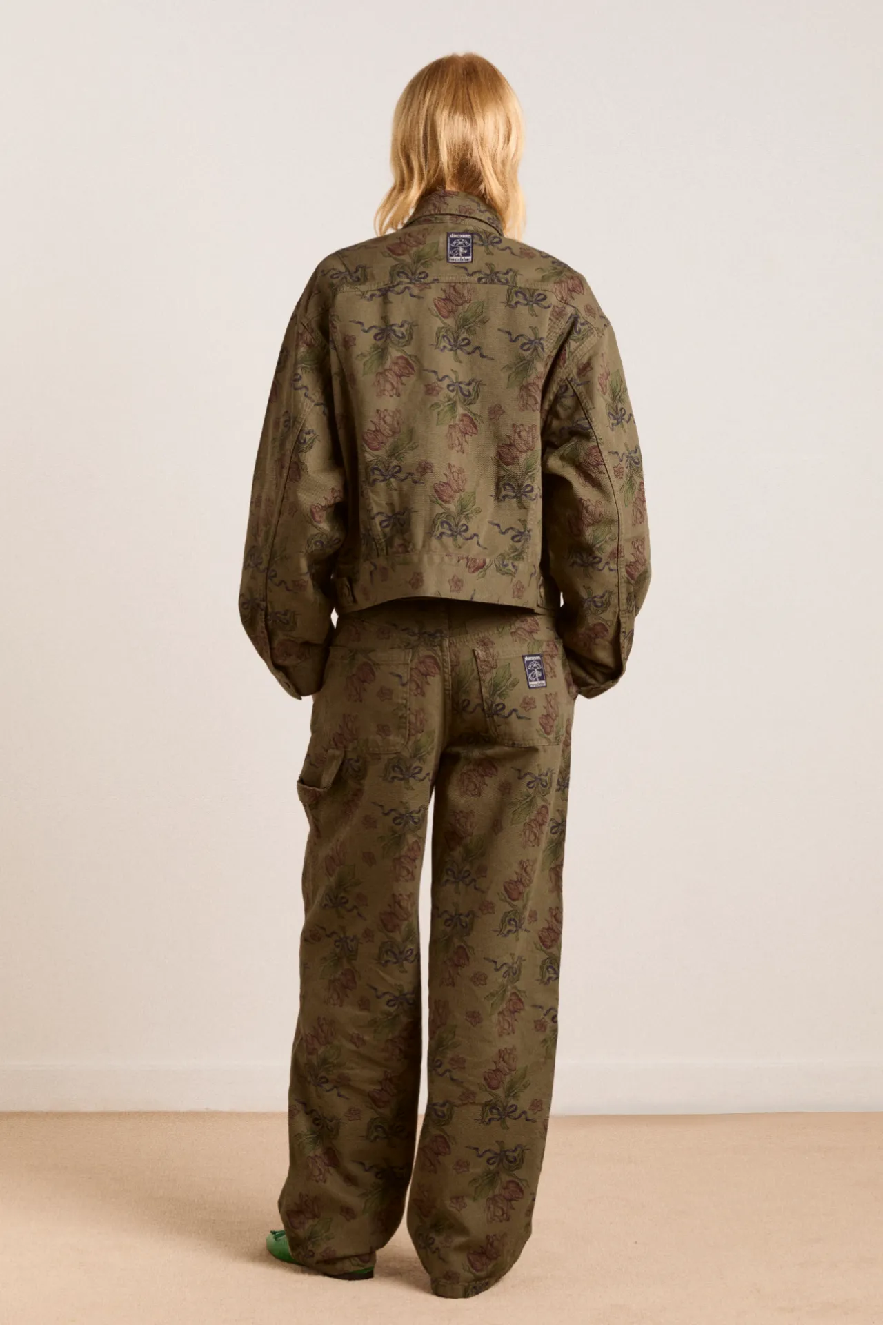 stacia jacket - overdye tulip khaki sold by Damson Madder product image thumbnail 3