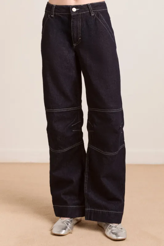 fliss jeans - indigo sold by Damson Madder