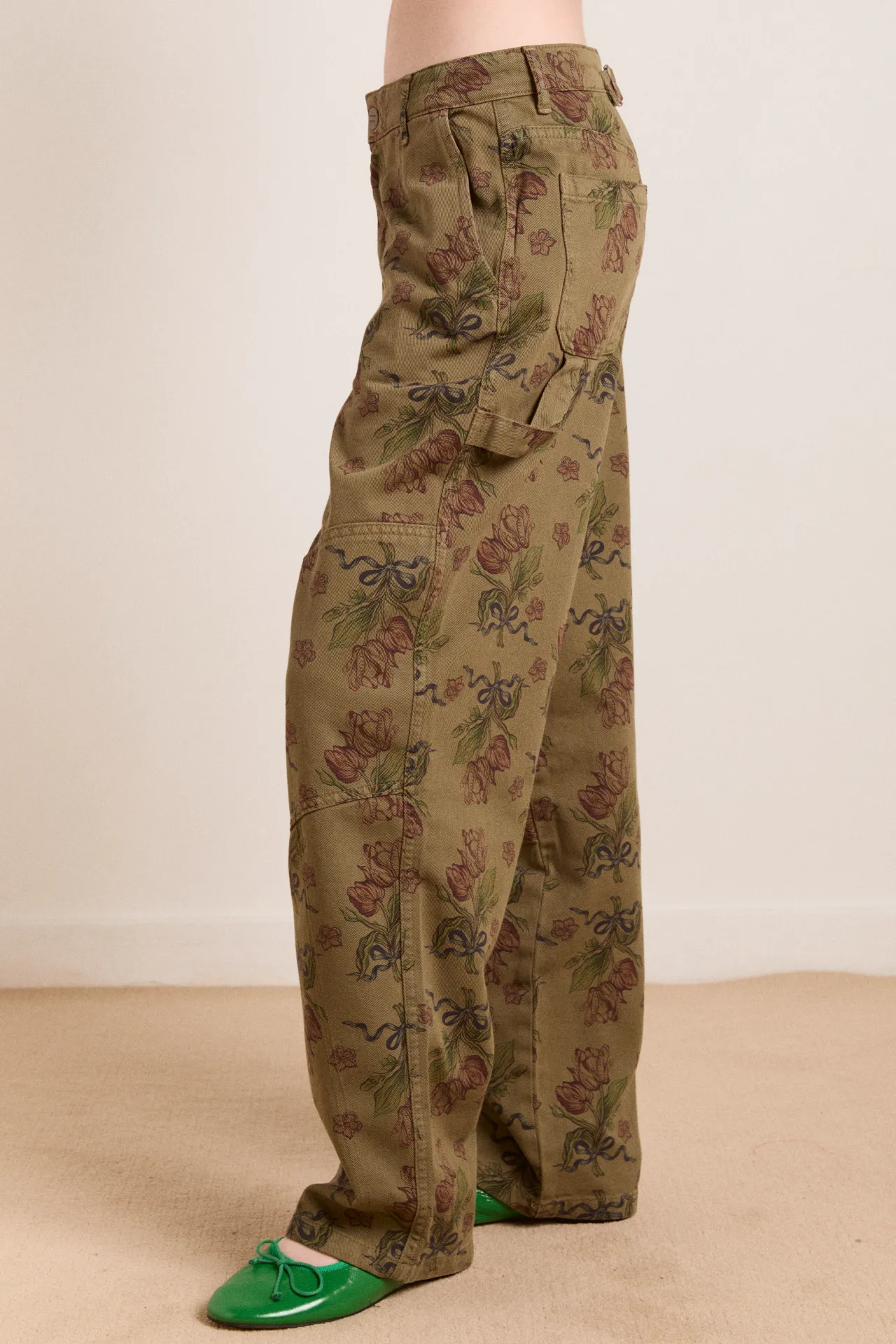 drew jeans - overdye tulip khaki sold by Damson Madder product image thumbnail 4