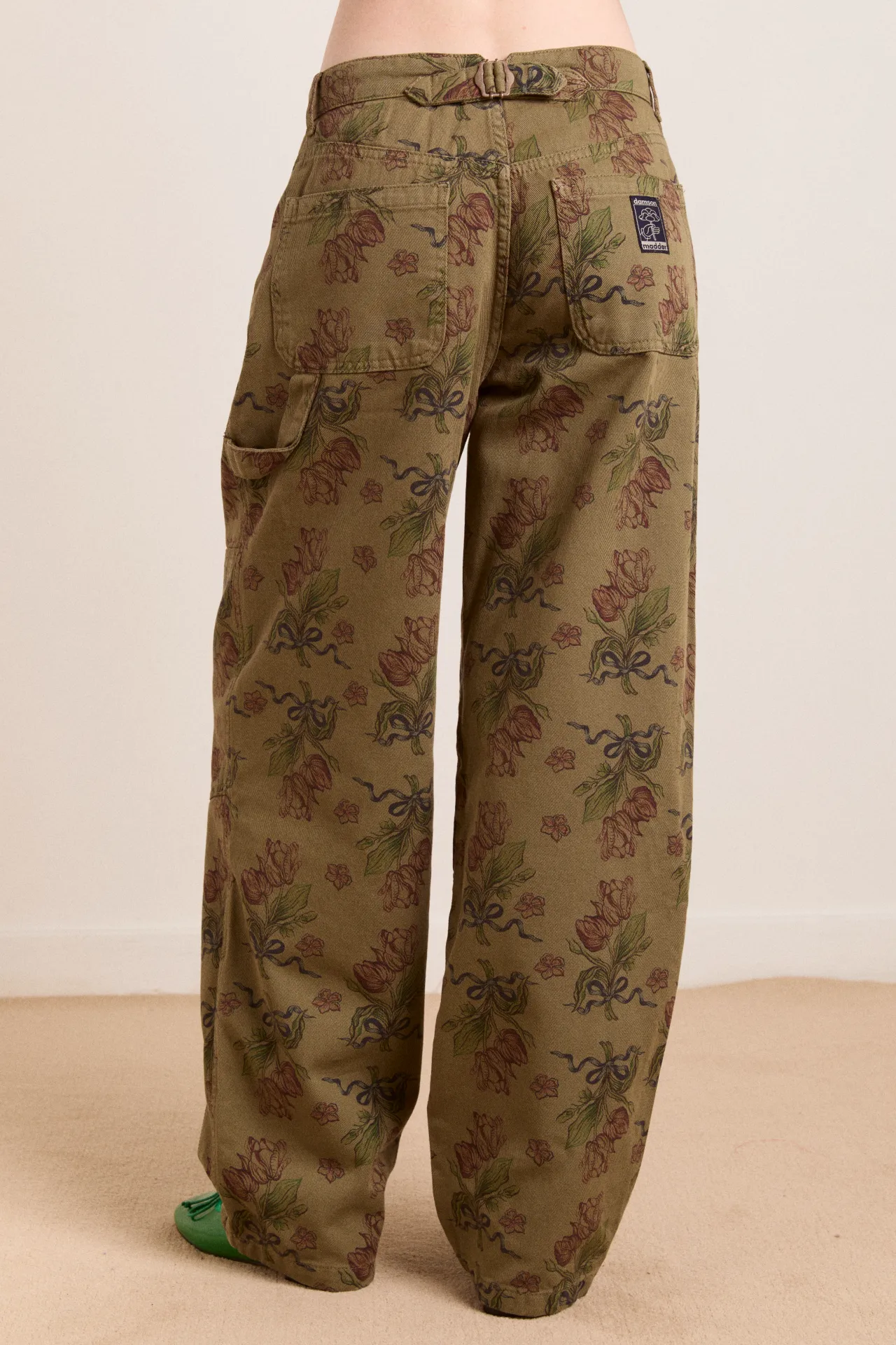 drew jeans - overdye tulip khaki sold by Damson Madder product image thumbnail 5