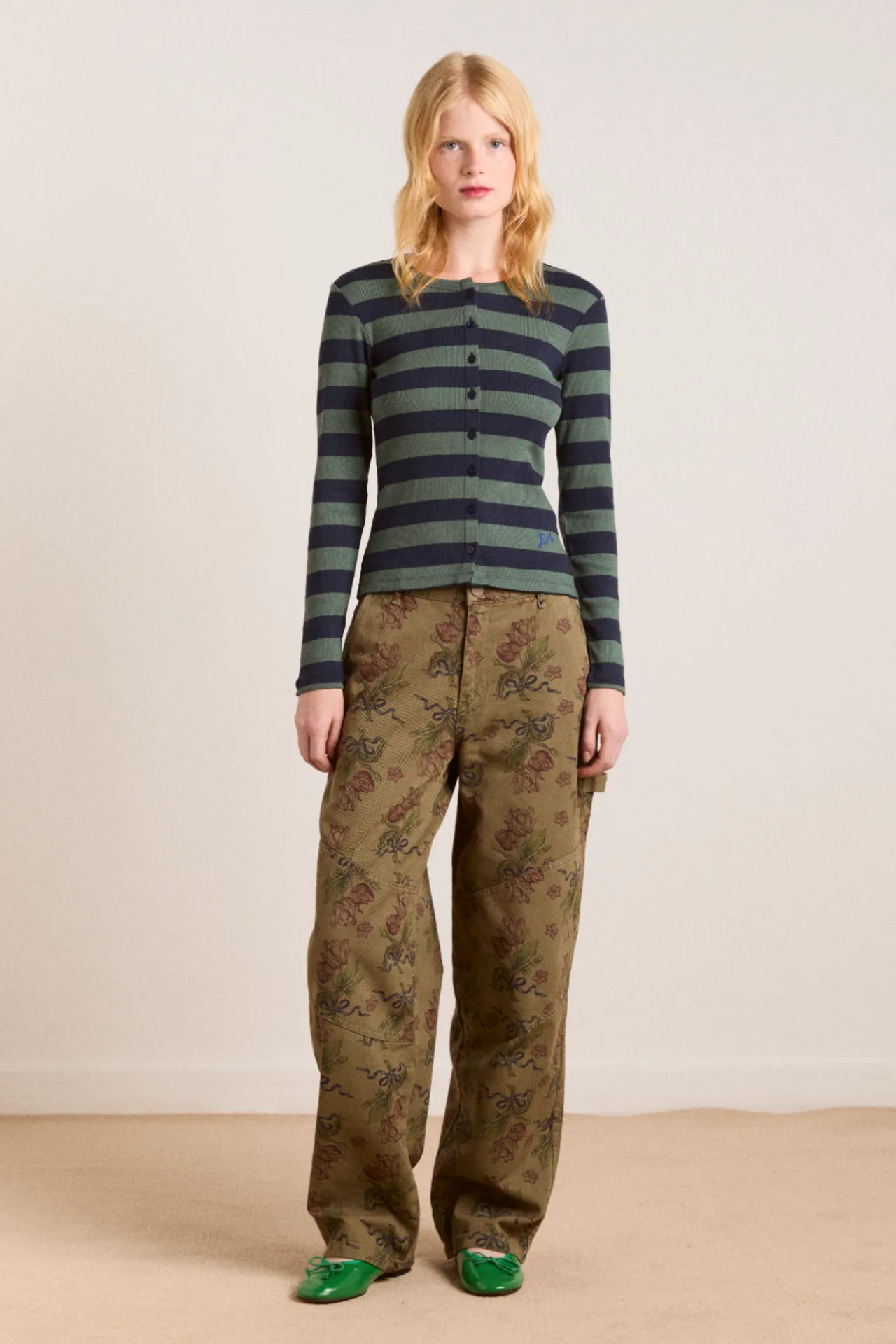 drew jeans - overdye tulip khaki sold by Damson Madder product image thumbnail 2