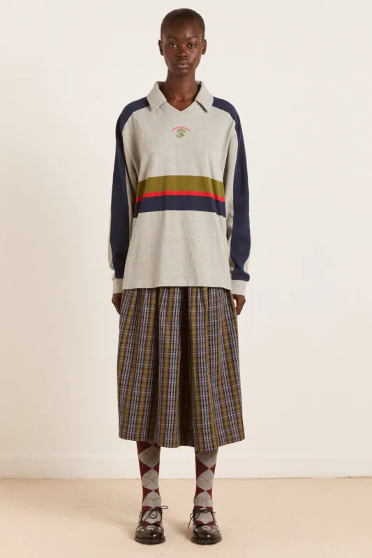 verity v-neck rugby top - stripe sold by Damson Madder