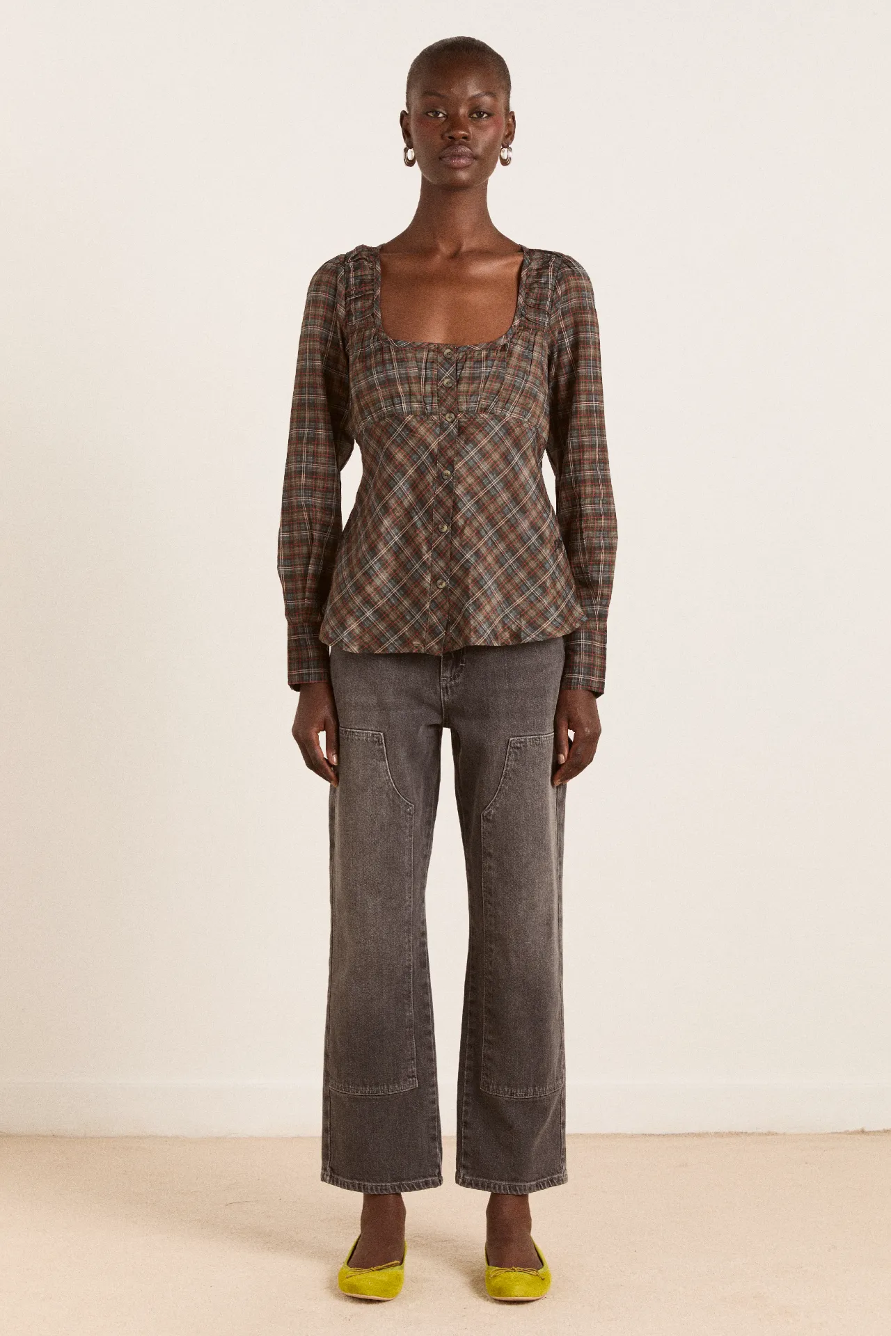 tovie jeans - dark grey sold by Damson Madder