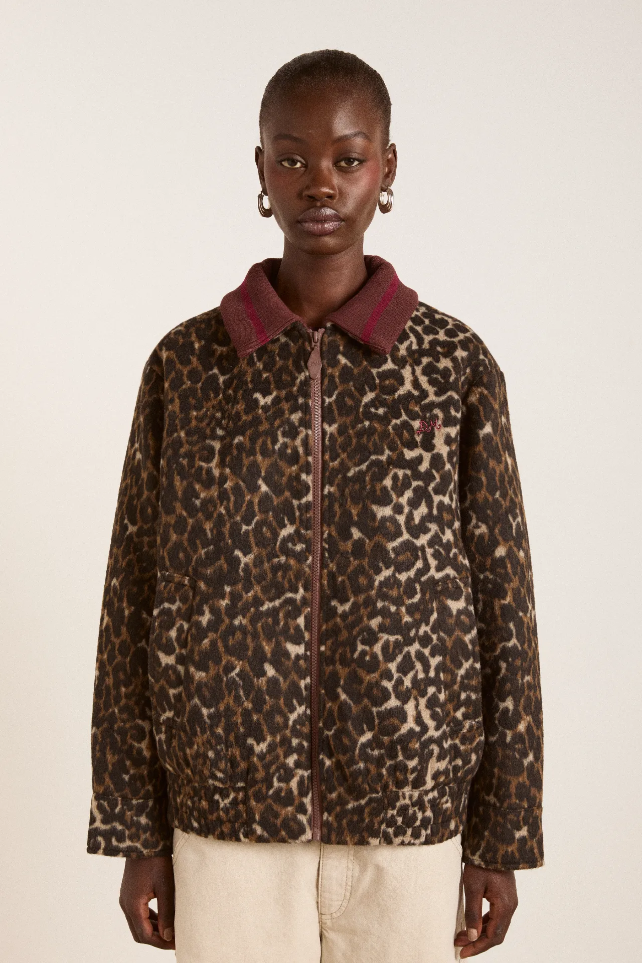 Pixie Bomber Jacket - Leopard sold by Damson Madder
