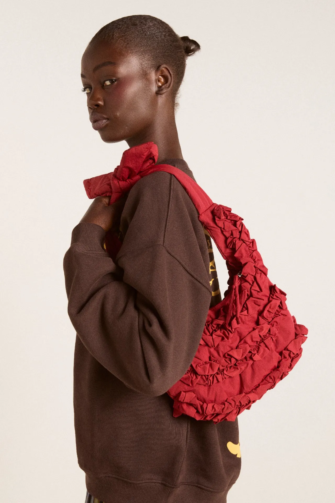 quinn slouchy bag - red sold by Damson Madder product image thumbnail 3