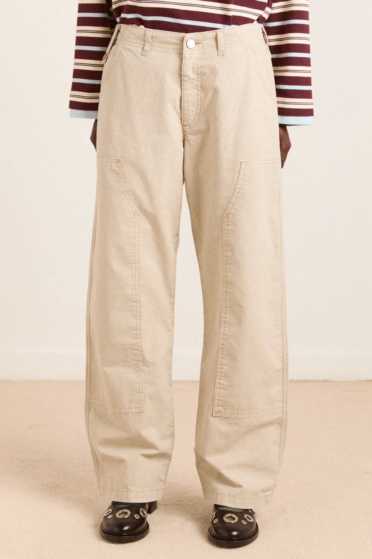 cameron trousers - oyster sold by Damson Madder product image thumbnail 3