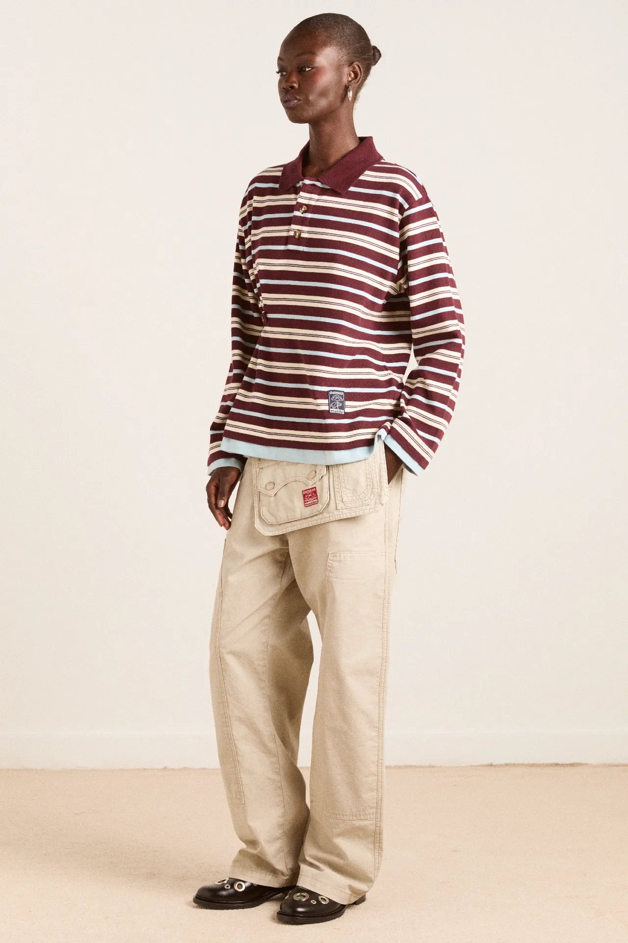 cameron trousers - oyster sold by Damson Madder product image thumbnail 5