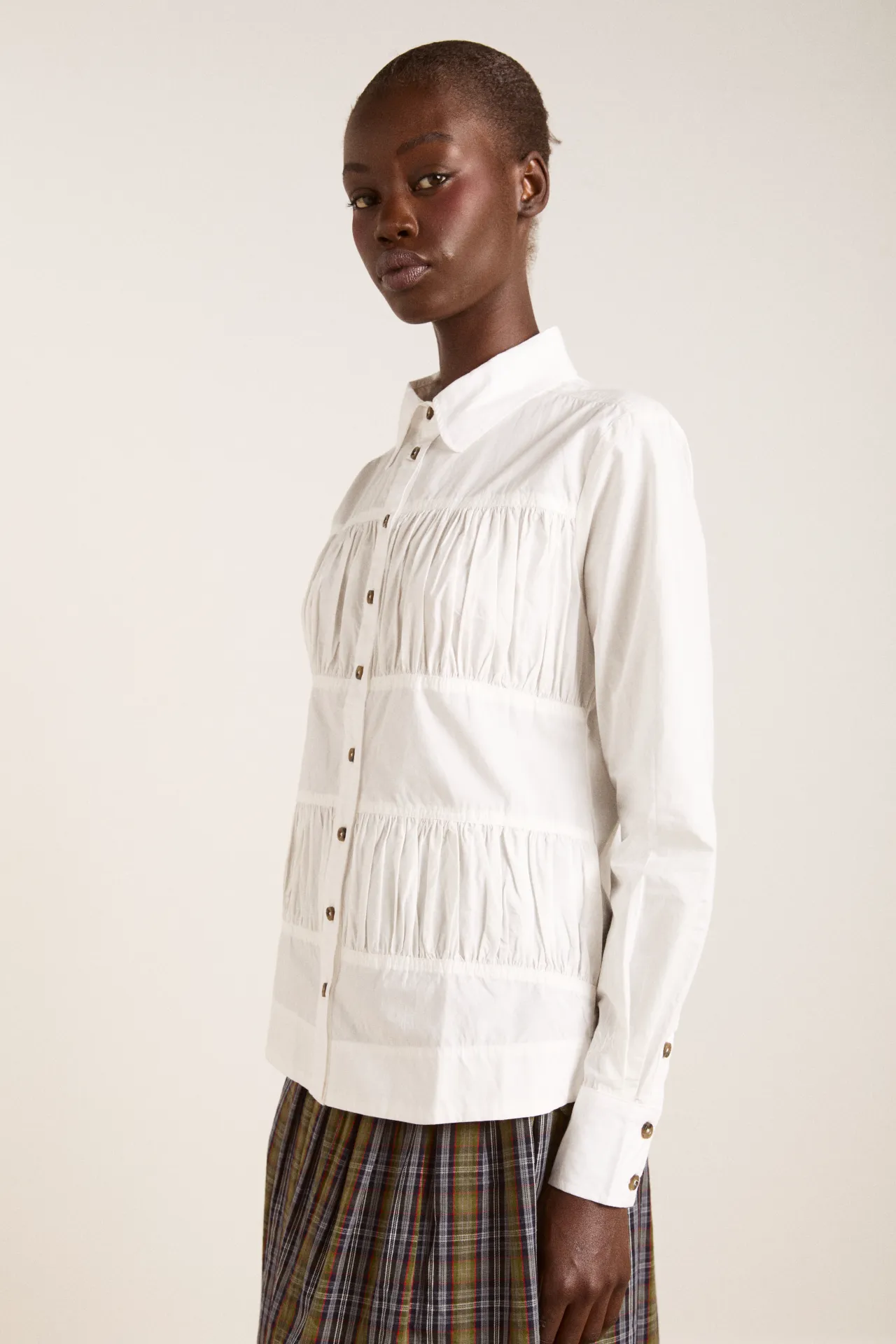 xenia shirt - white sold by Damson Madder product image thumbnail 5