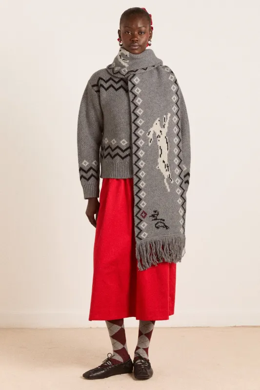 Cecily Bunny Lambswool Oversized Scarf sold by Damson Madder