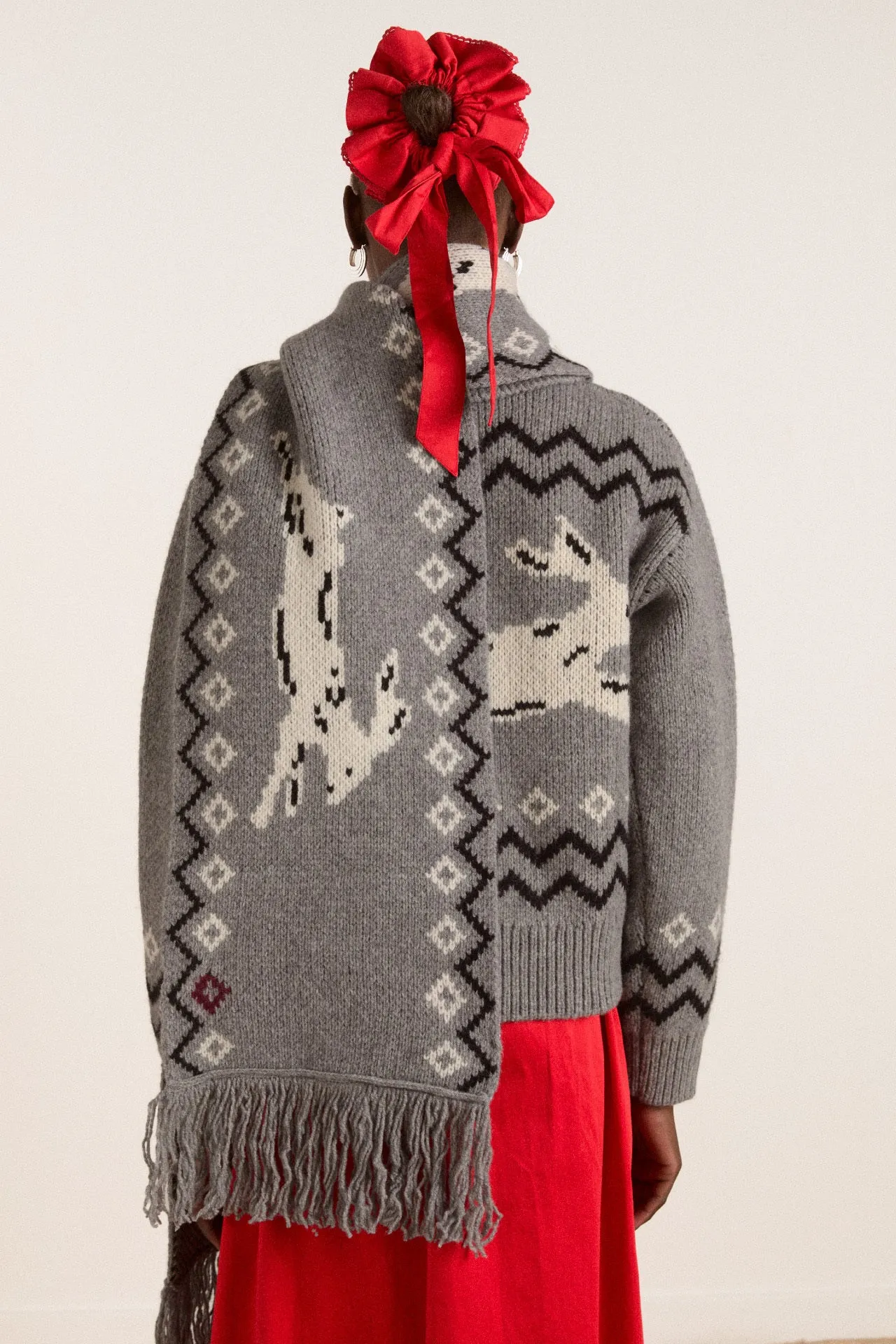 Cecily Bunny Lambswool Oversized Scarf sold by Damson Madder product image thumbnail 3