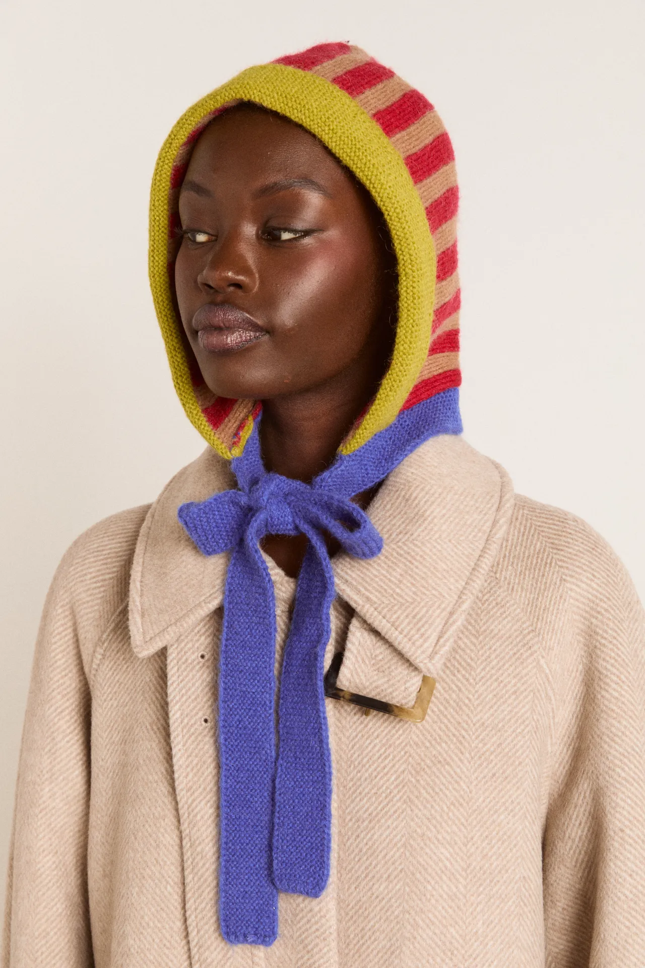 colour block striped bonnet sold by Damson Madder product image thumbnail 4