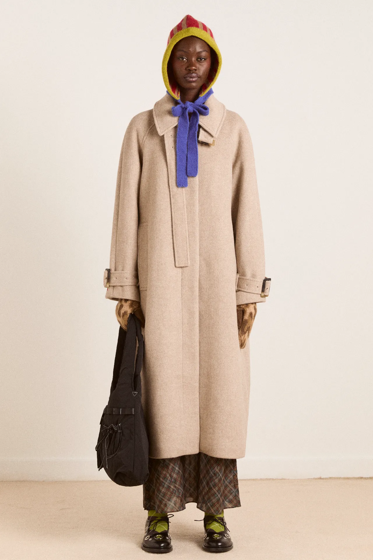 colour block striped bonnet sold by Damson Madder product image thumbnail 5