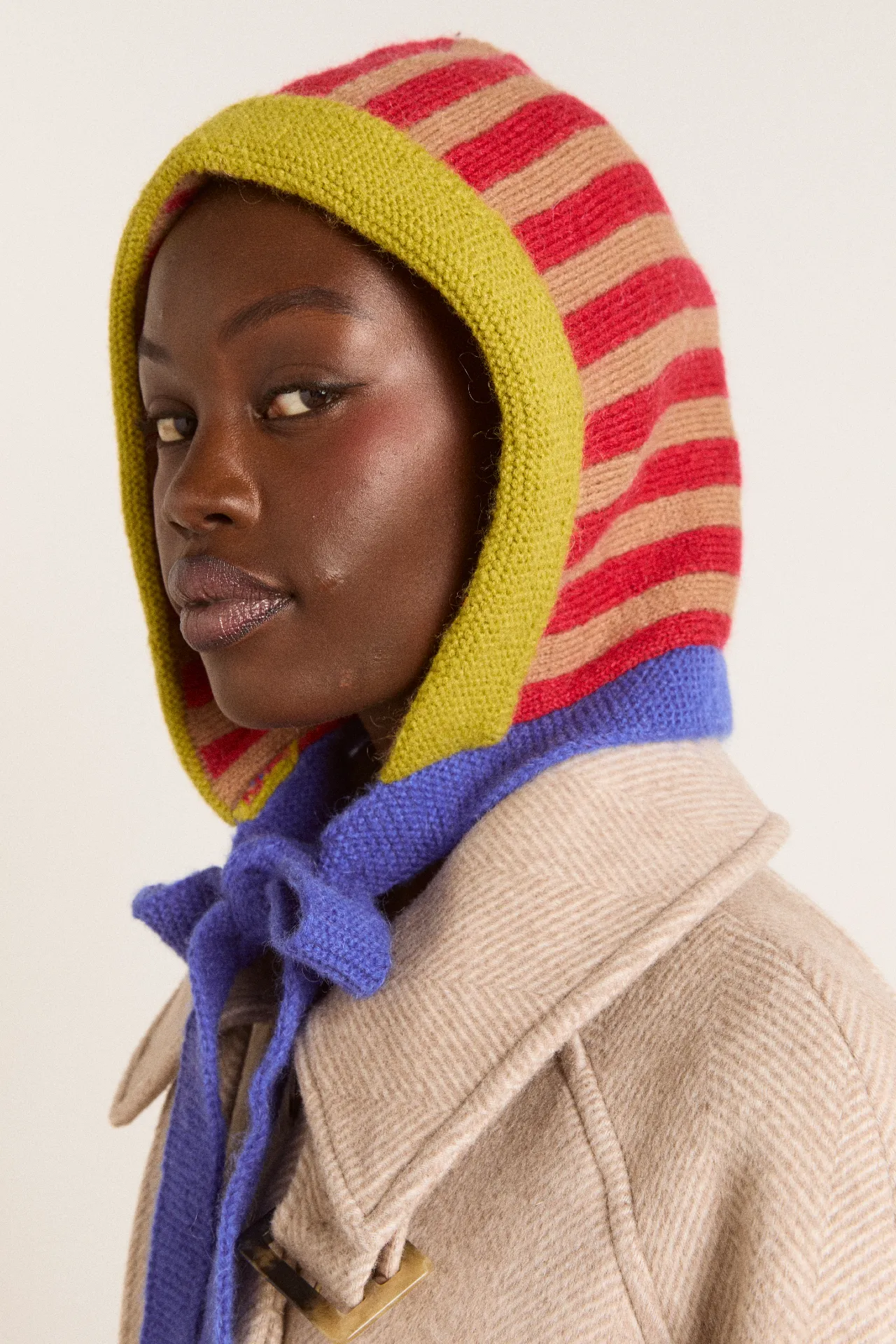 colour block striped bonnet sold by Damson Madder product image thumbnail 3