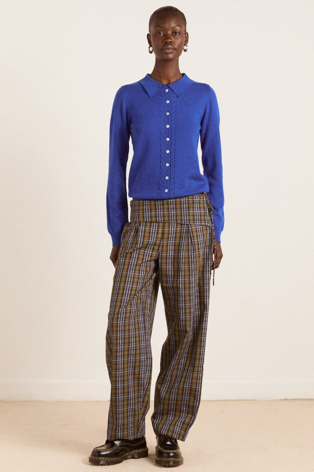 fia trousers - multi check sold by Damson Madder