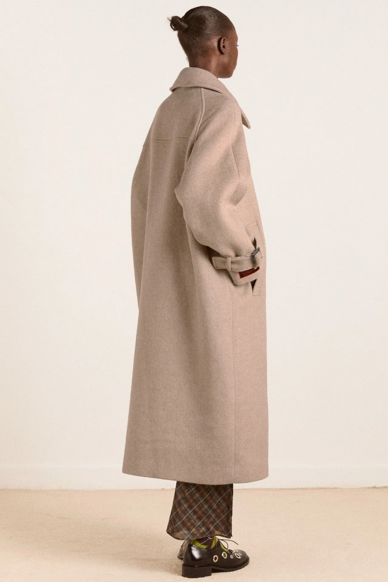jude wool coat - oat sold by Damson Madder product image thumbnail 4