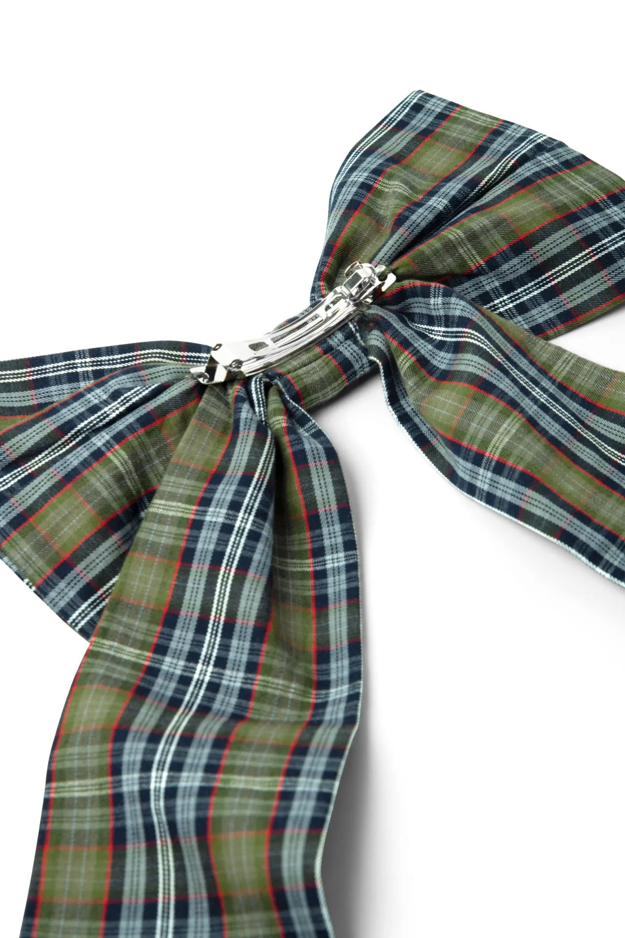 oversized bow clip - multi check sold by Damson Madder product image thumbnail 2