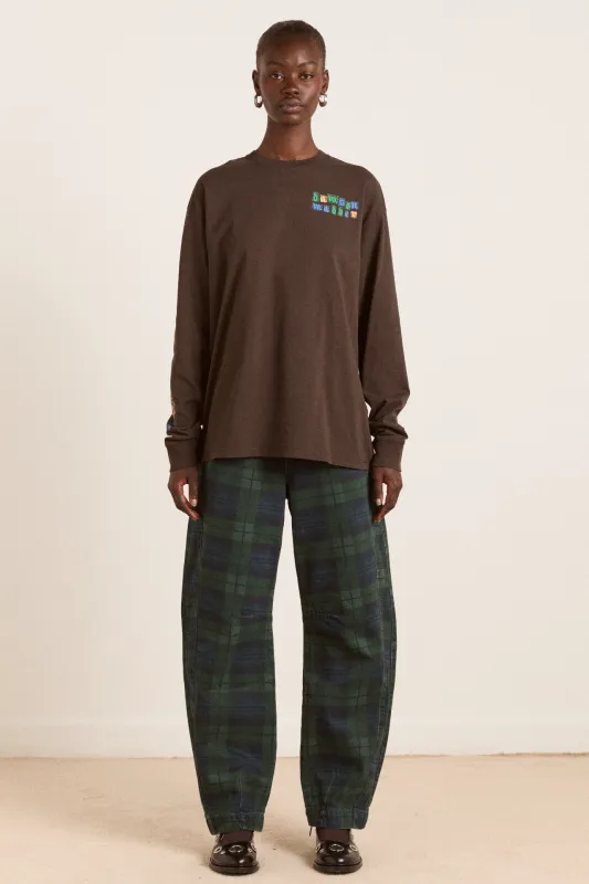 felix jeans - over dye check sold by Damson Madder