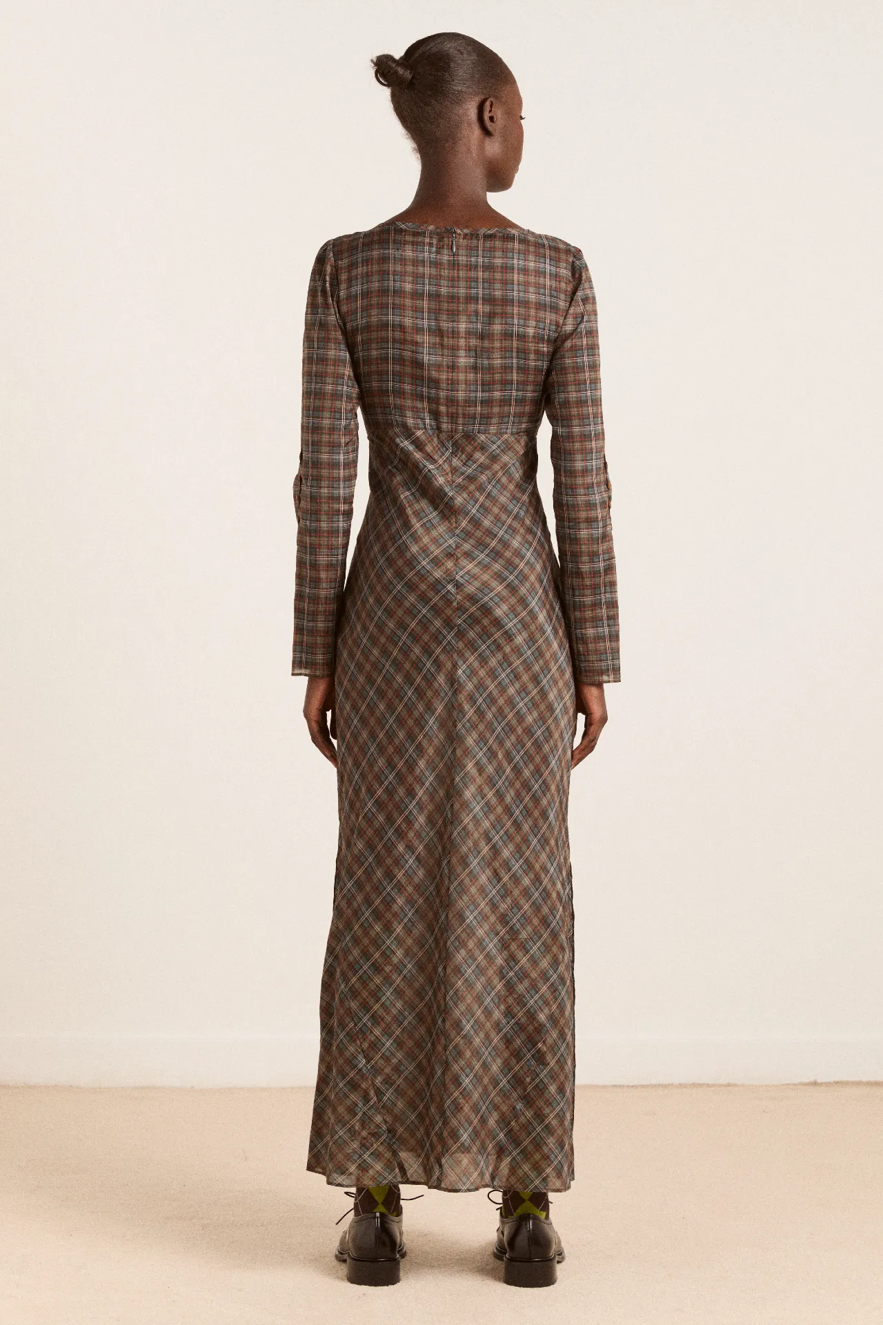 Marissa Sheer Midi Dress - Multi Check sold by Damson Madder product image thumbnail 3