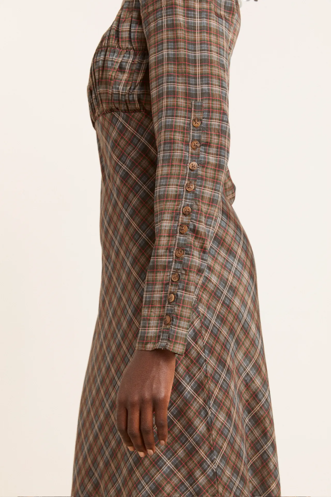 Marissa Sheer Midi Dress - Multi Check sold by Damson Madder product image thumbnail 4