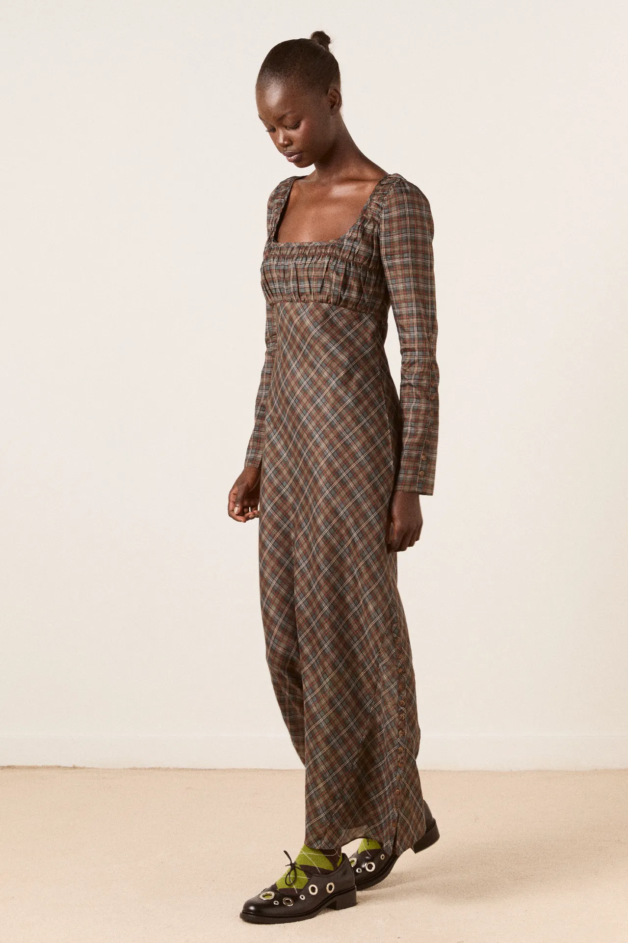 Marissa Sheer Midi Dress - Multi Check sold by Damson Madder product image thumbnail 2