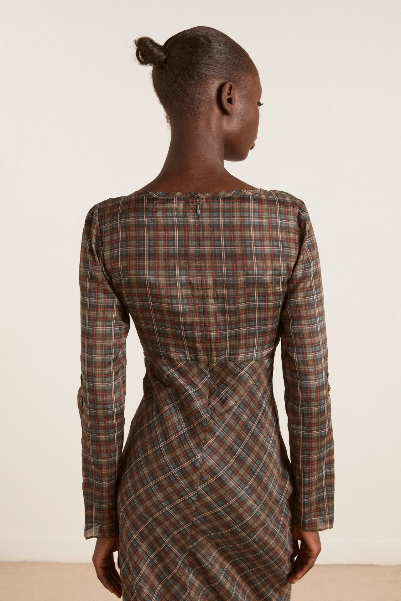 Marissa Sheer Midi Dress - Multi Check sold by Damson Madder product image thumbnail 5