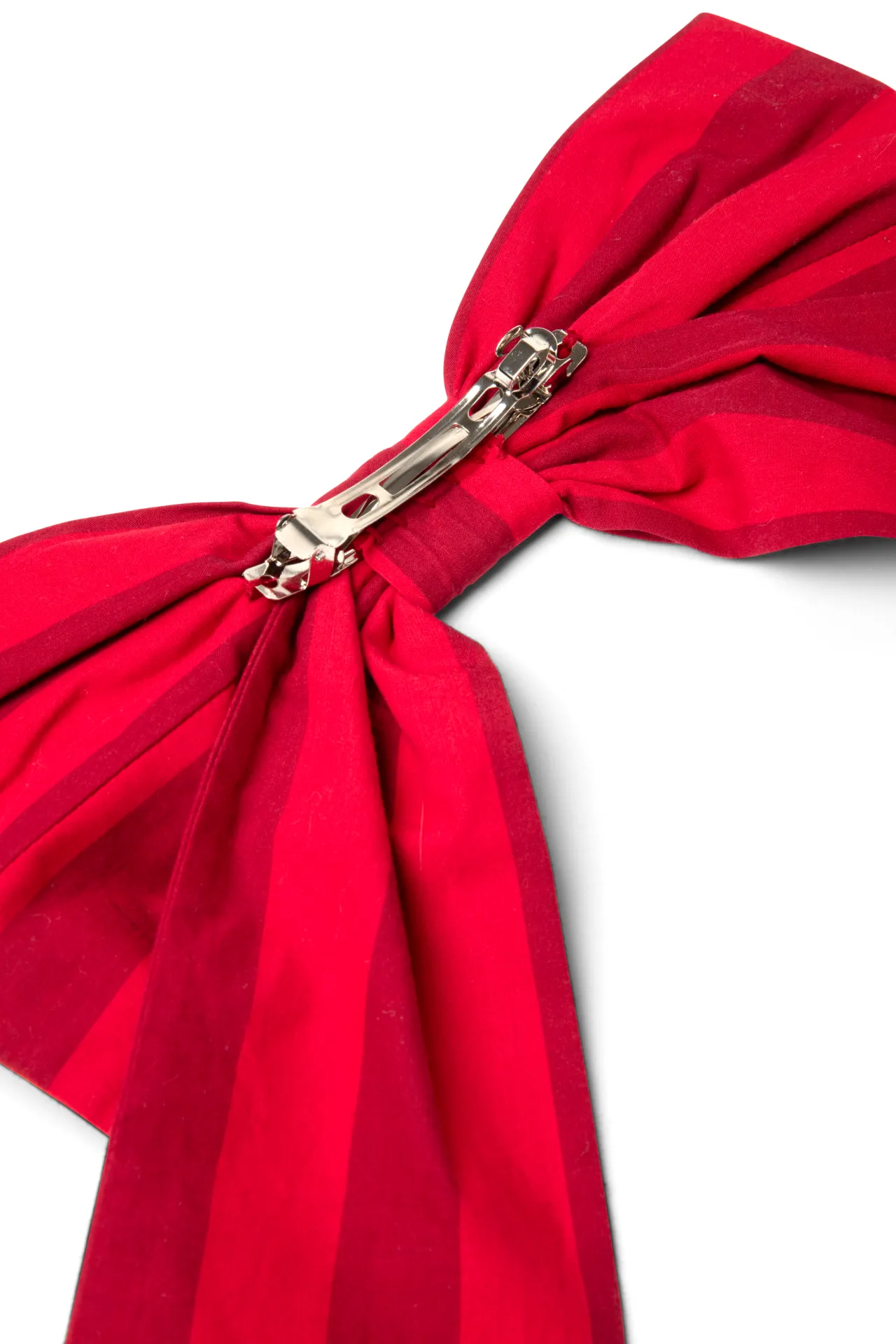 oversized bow clip - red / burg stripe sold by Damson Madder product image thumbnail 5