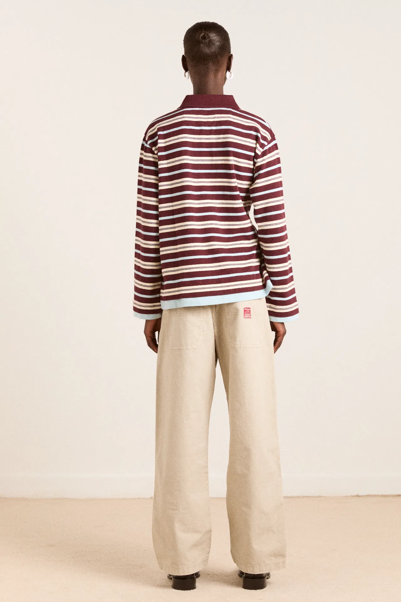 noah cinch layered rugby - choc stripe sold by Damson Madder product image thumbnail 5