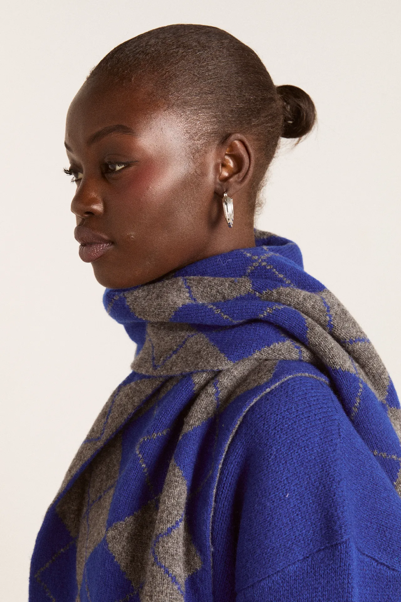 saskia lambswool scarf - bold argyle sold by Damson Madder product image thumbnail 2