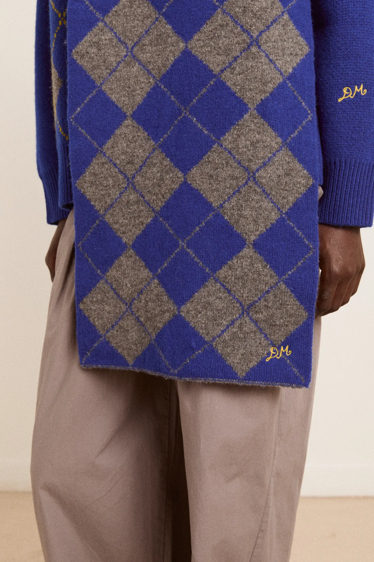 saskia lambswool scarf - bold argyle sold by Damson Madder product image thumbnail 3