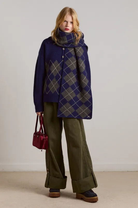 wylie turn up jeans - khaki sold by Damson Madder