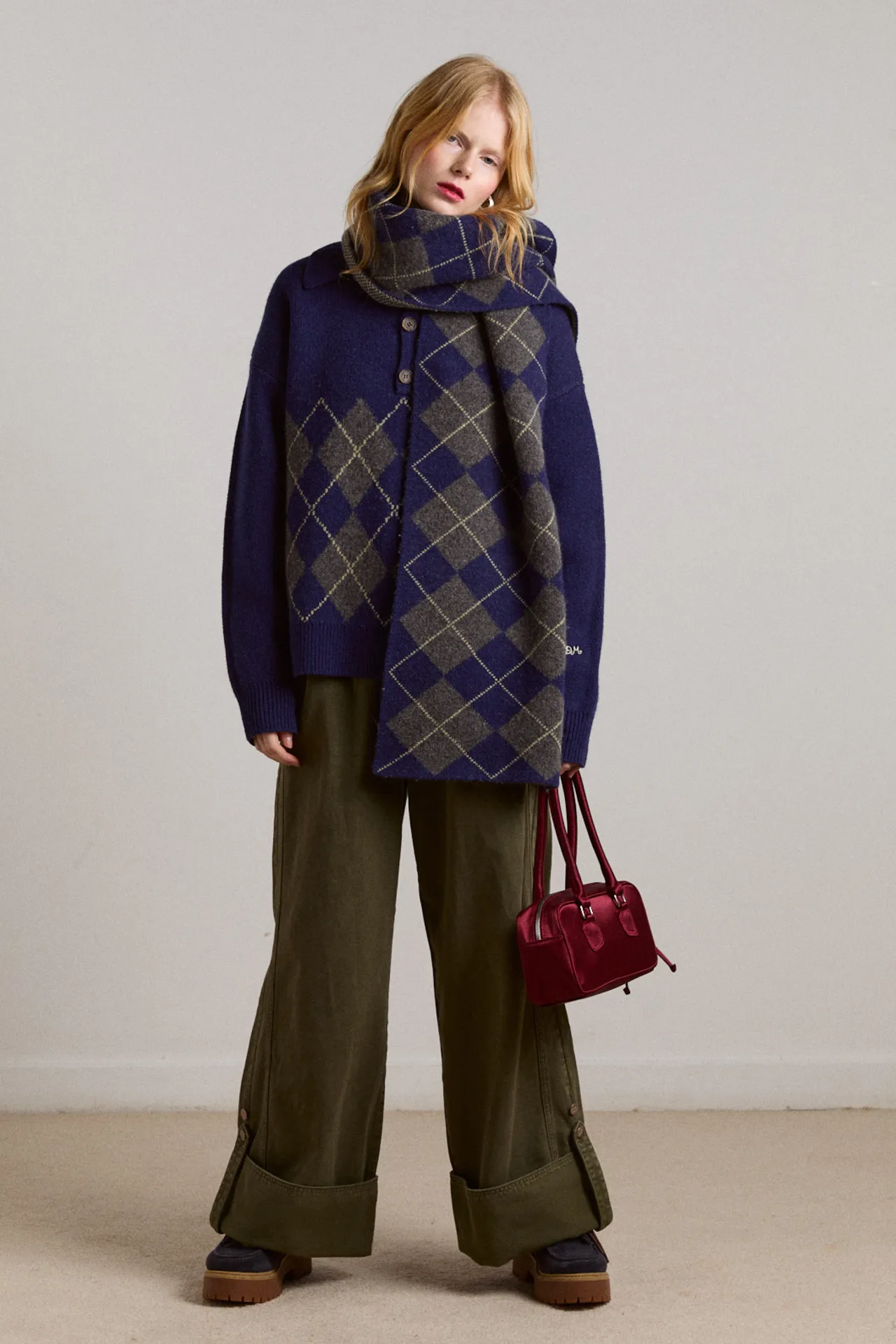 wylie turn up jeans - khaki sold by Damson Madder product image thumbnail 4