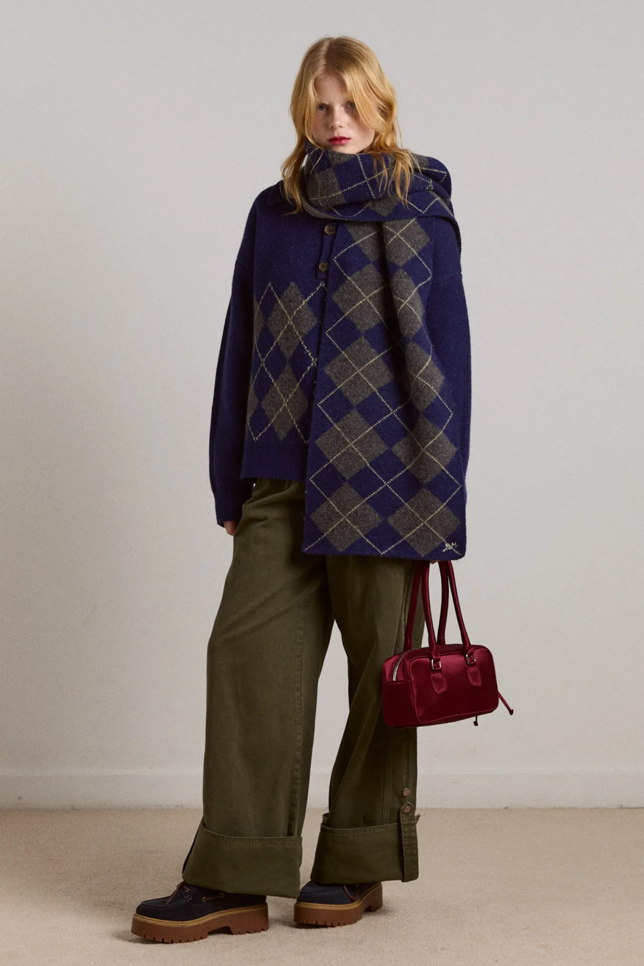 wylie turn up jeans - khaki sold by Damson Madder product image thumbnail 3