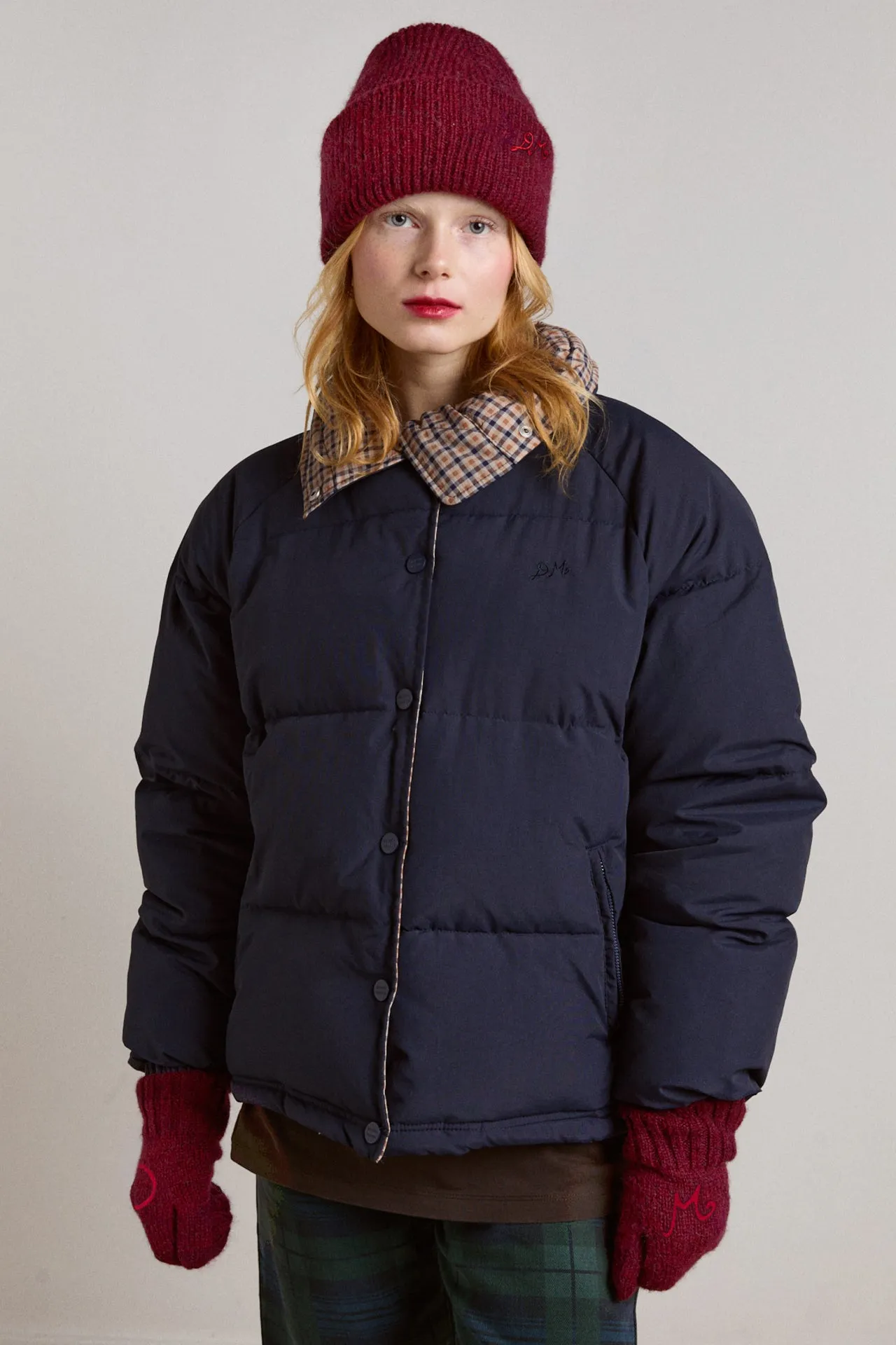 DM logo beanie - burgundy sold by Damson Madder product image thumbnail 2