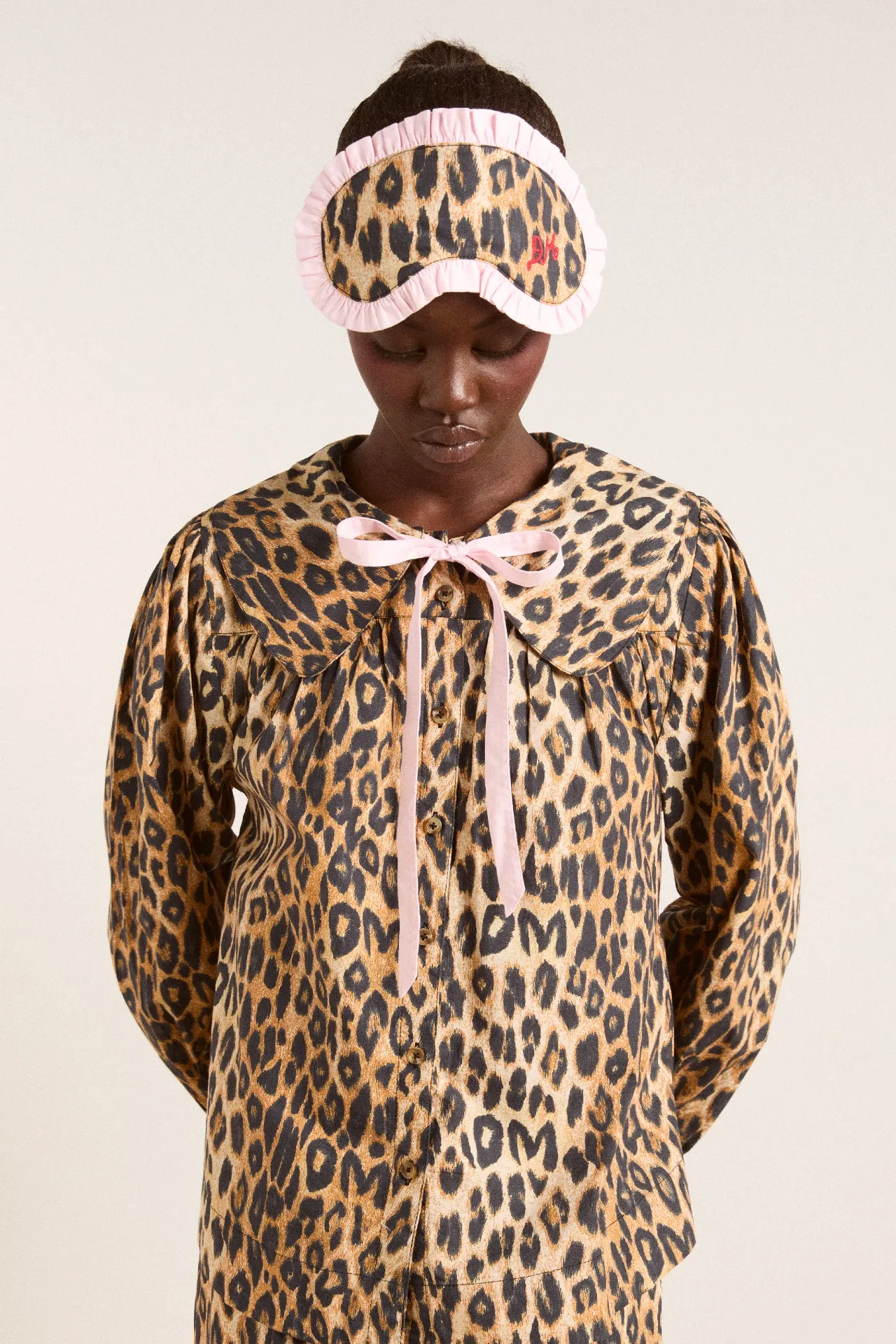 damson pj eye mask - leopard print sold by Damson Madder product image thumbnail 2