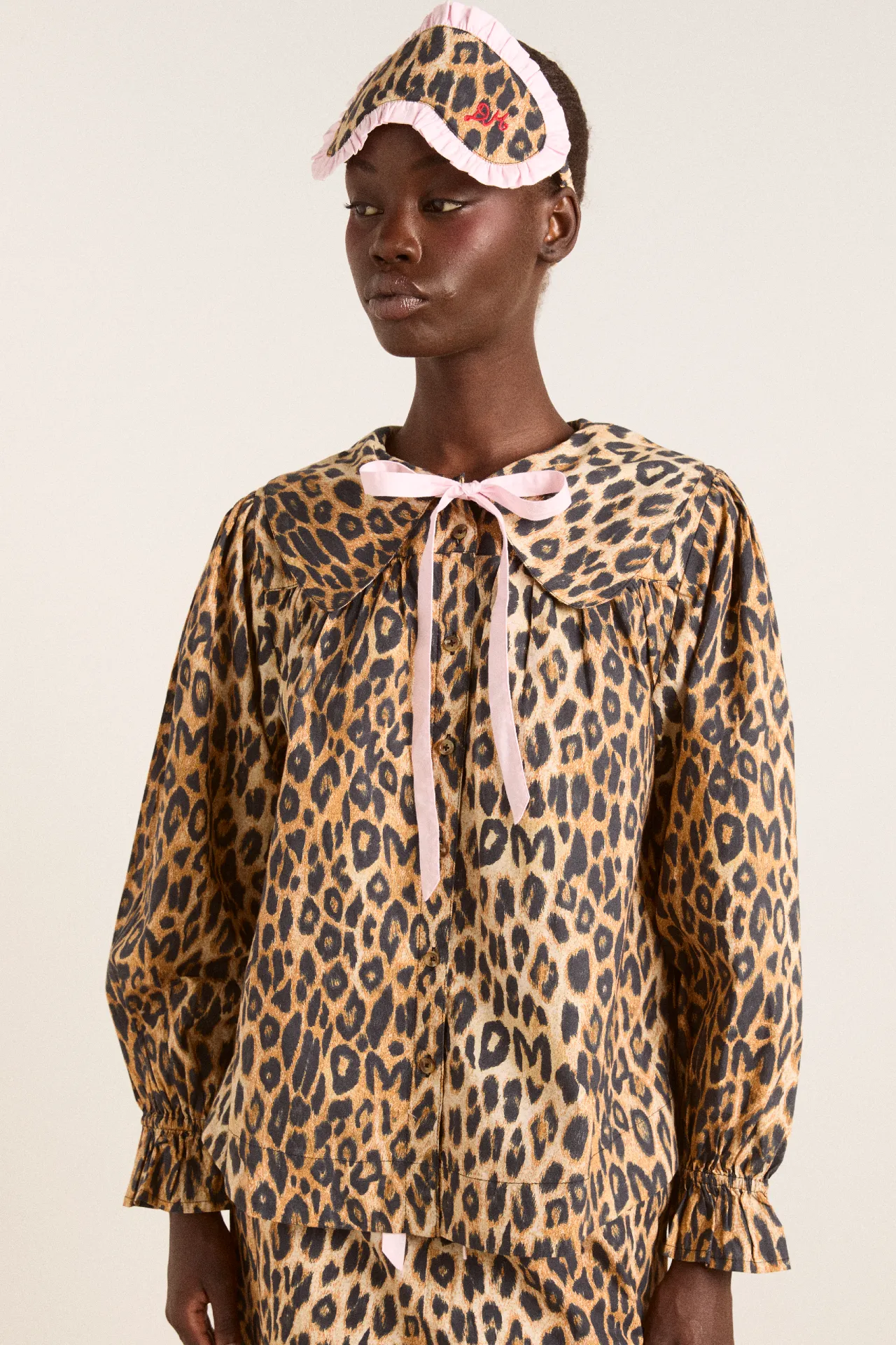 felice pj set - leopard sold by Damson Madder product image thumbnail 2