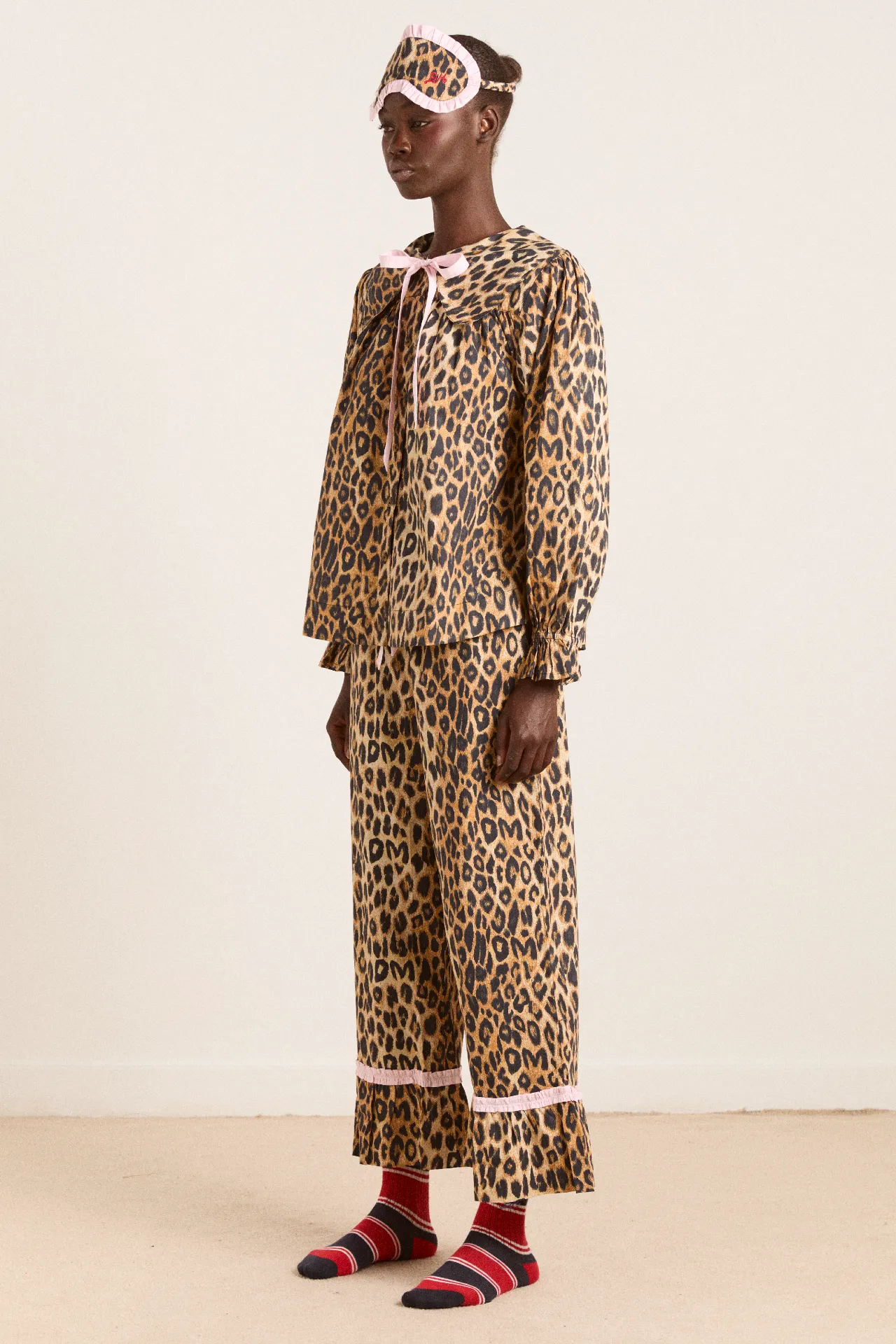 felice pj set - leopard sold by Damson Madder product image thumbnail 4