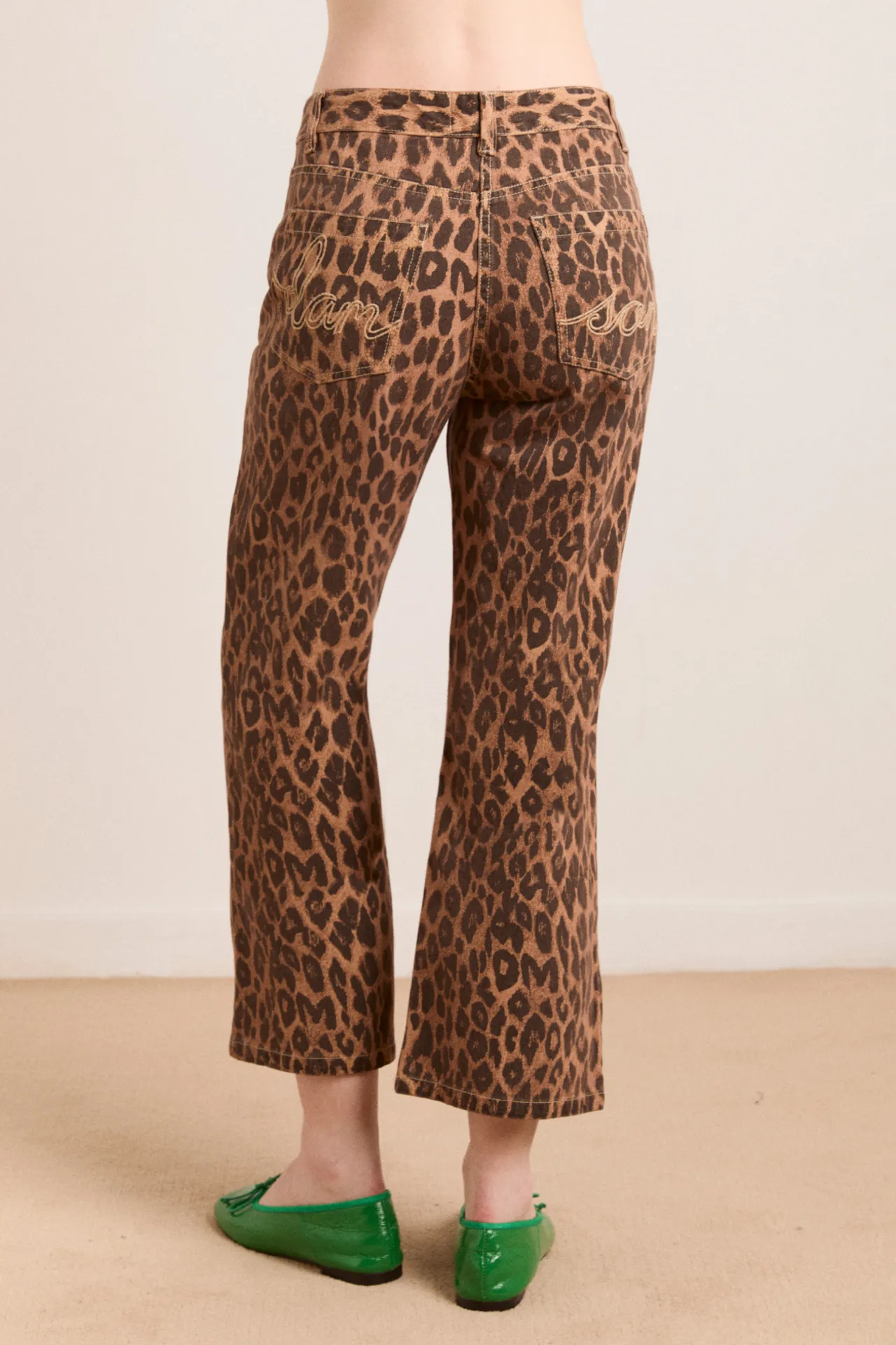 kenny twill trouser- leopard sold by Damson Madder product image thumbnail 5