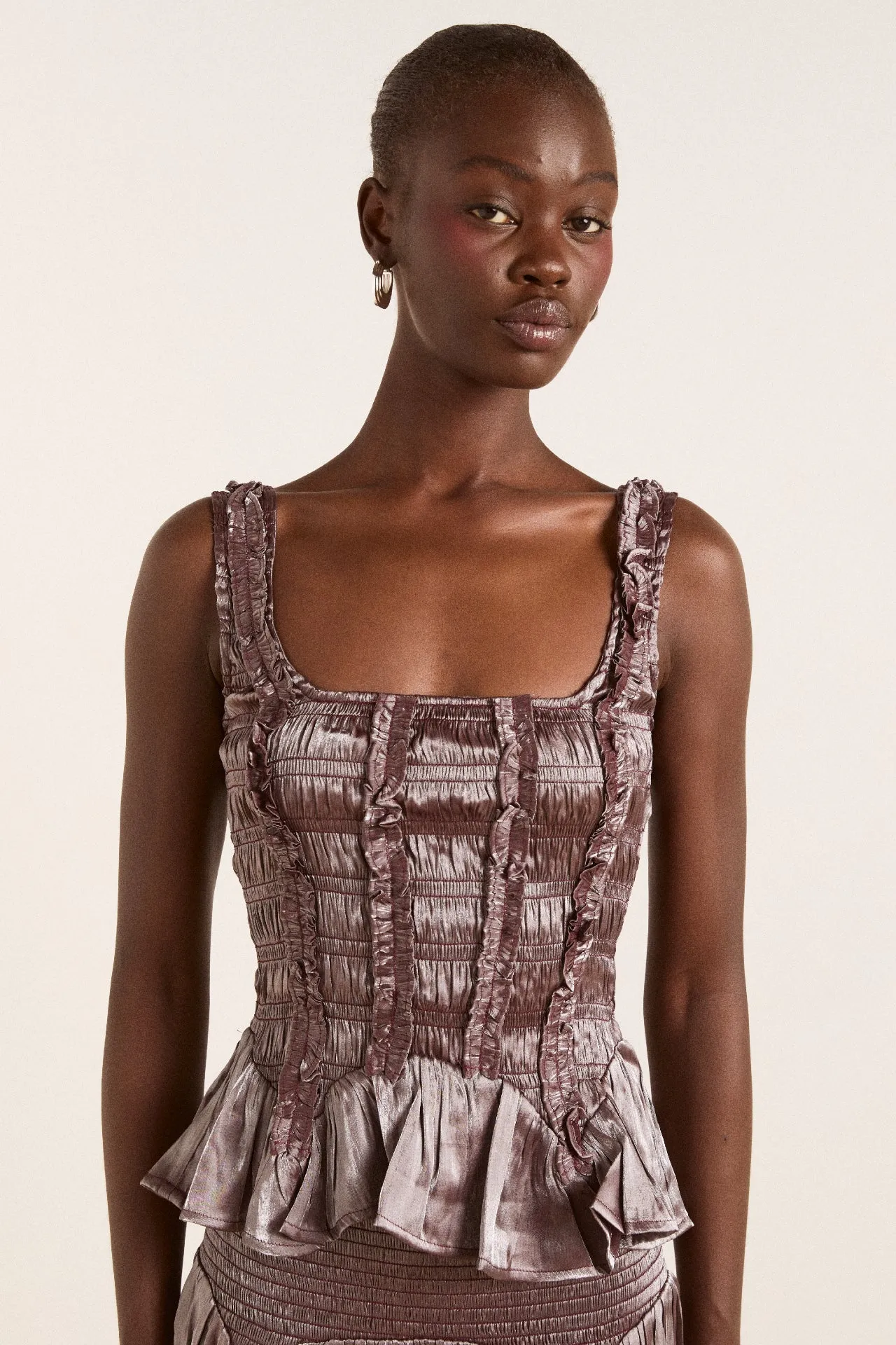 raphi cami - glass satin sold by Damson Madder