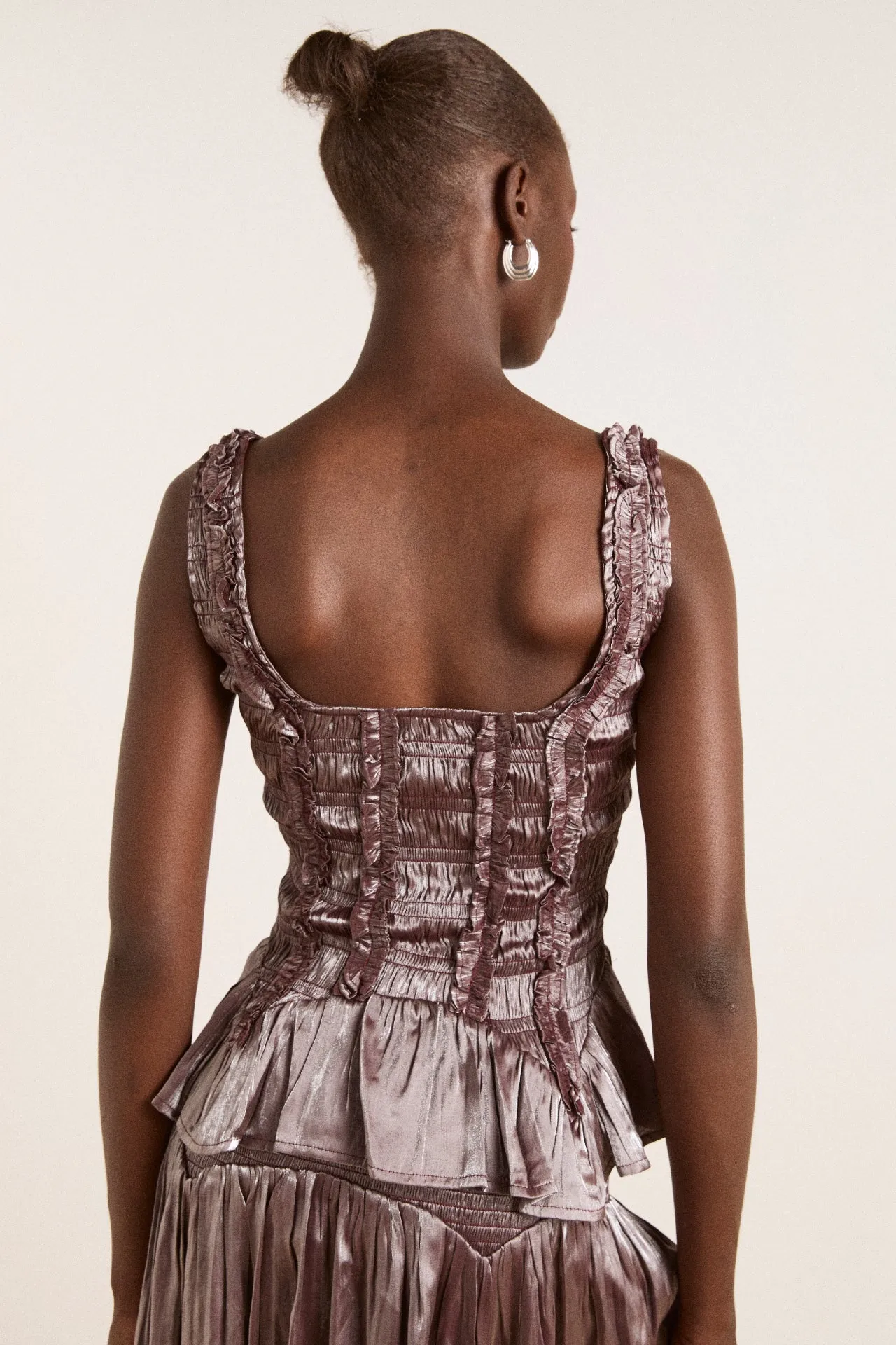 raphi cami - glass satin sold by Damson Madder product image thumbnail 5