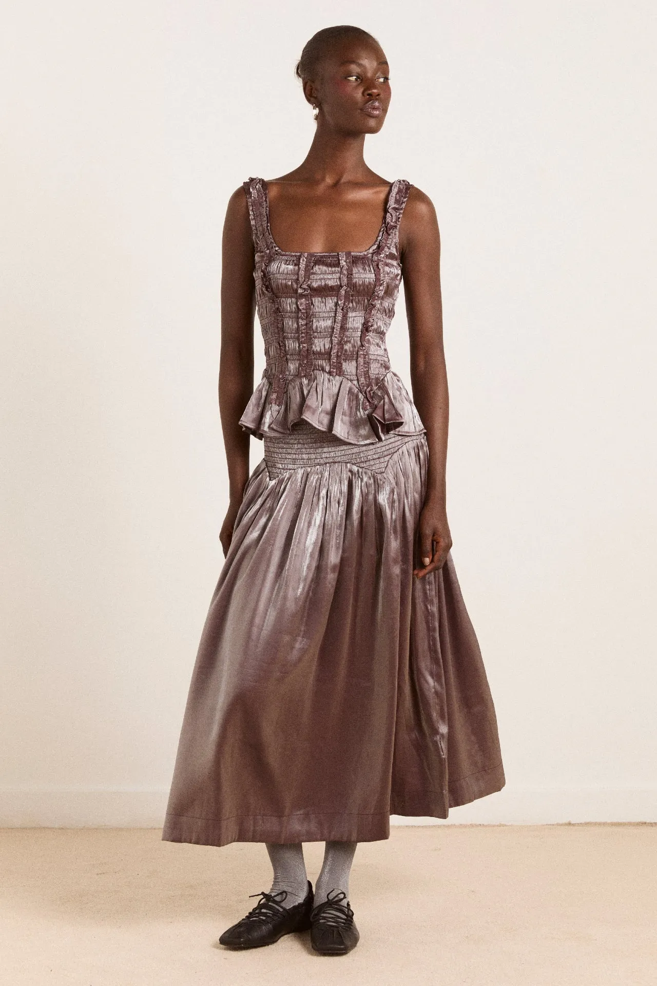 raphi cami - glass satin sold by Damson Madder product image thumbnail 2