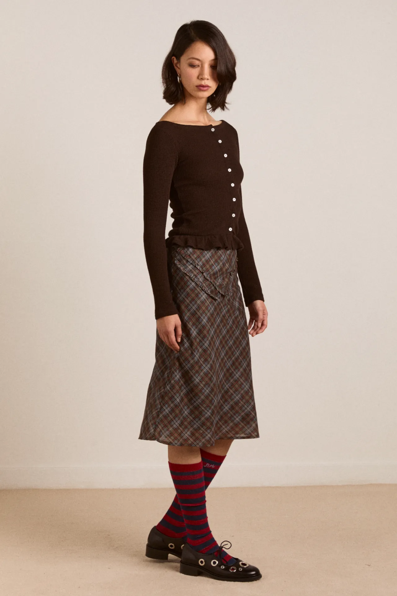 marjorie waffle top sold by Damson Madder product image thumbnail 3