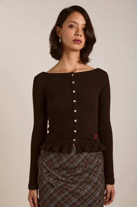marjorie waffle top made by Damson Madder
