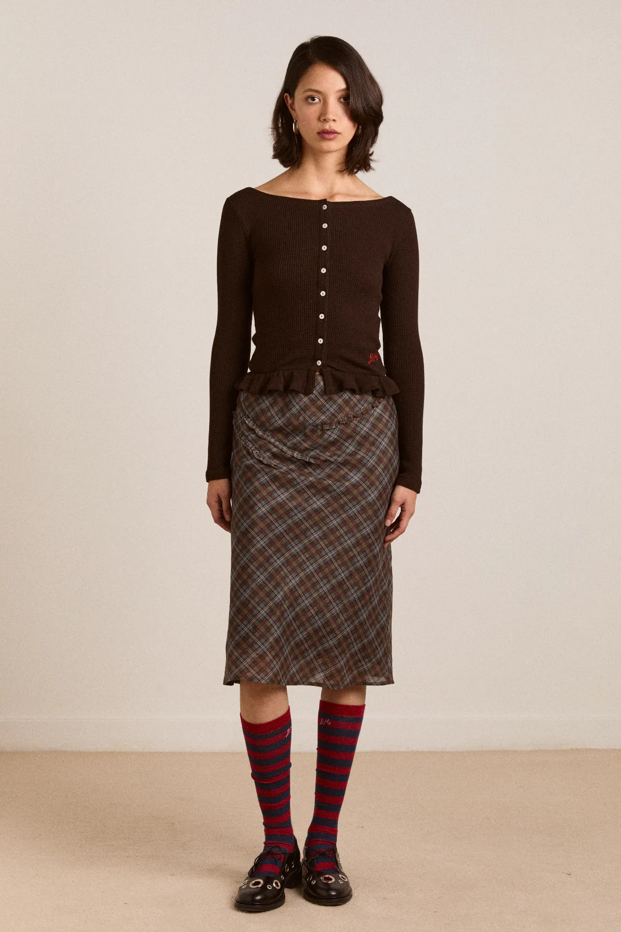 marjorie waffle top sold by Damson Madder product image thumbnail 2