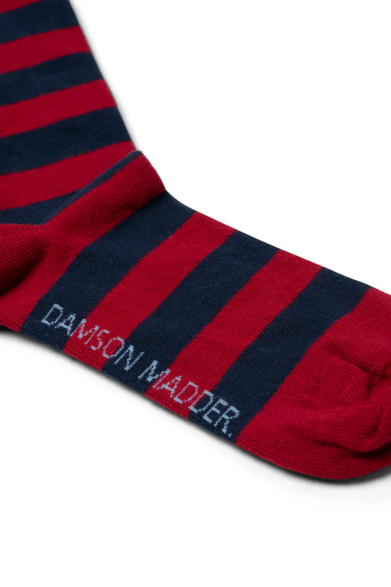 knee high socks in red & navy stripe sold by Damson Madder product image thumbnail 2