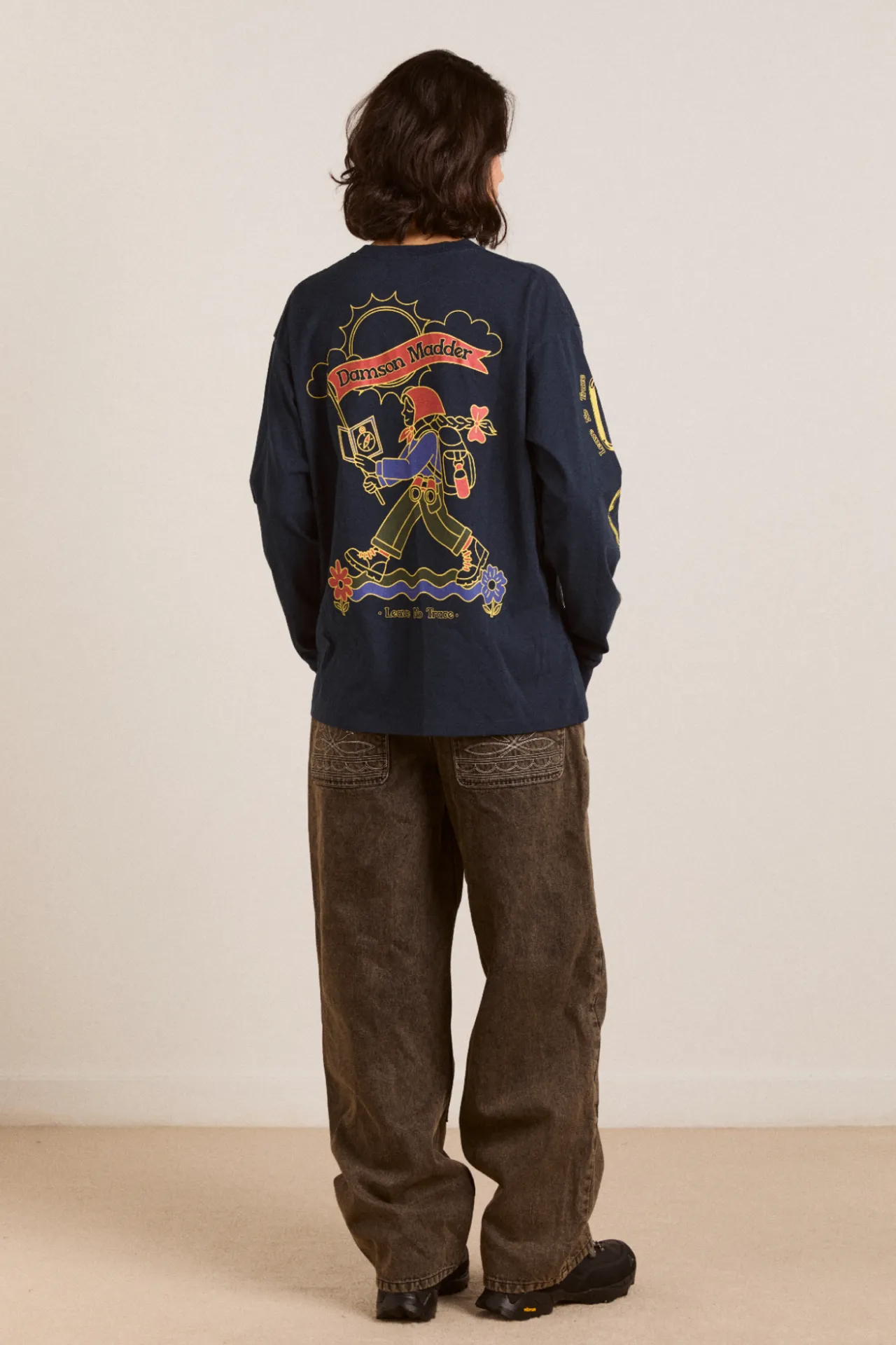 The Rambler LS Tee - Navy sold by Damson Madder product image thumbnail 5